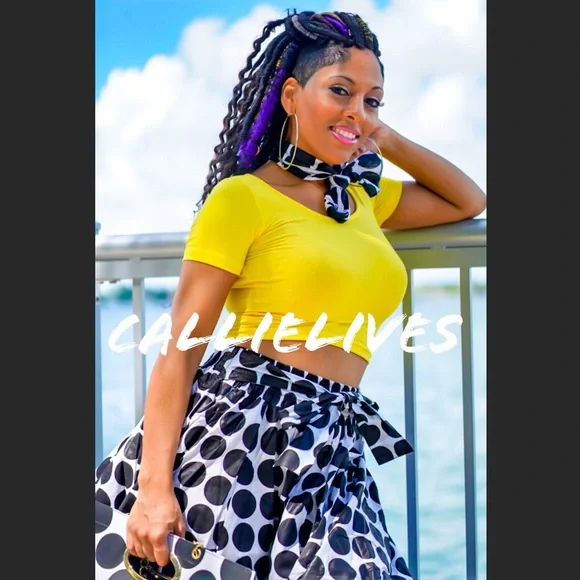 Callie Circle Maxi: Polka Dot Ankara Huge Skirt - Picture 6 of 6